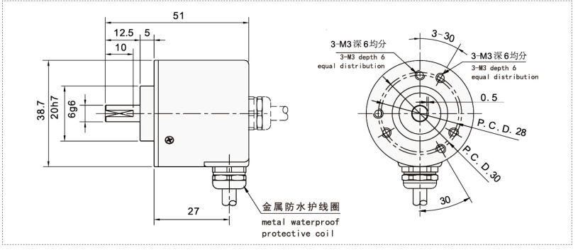GOS38B Rotary Encoder φ38mm | Industrial OEM Encoder Factory 2 1
