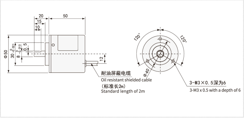 GOS50C Heavy Duty Rotary Encoder φ50mm | Siemens PLC OEM Factory 3 1 (3)
