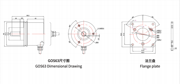GOS63 Rotary Encoder φ63mm | Through-Hole OEM Automation Encoder 3 1 (3)