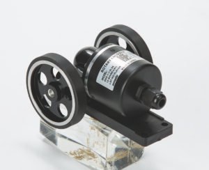 hollow shaft encoder industrial rotary feedback sensor installed on automation motor