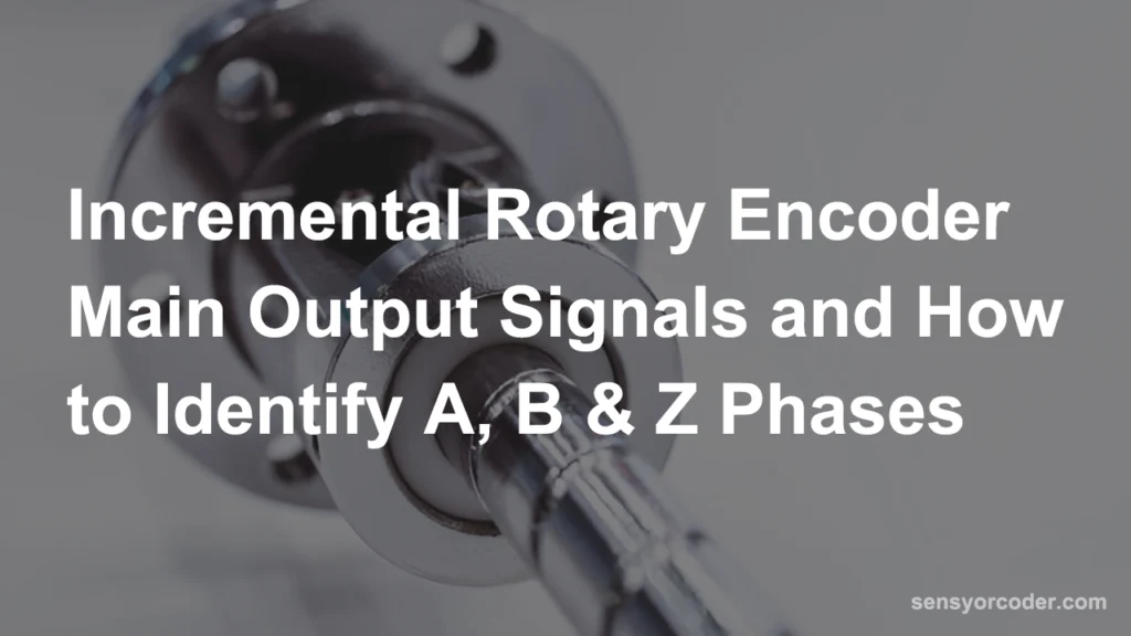 Incremental Rotary Encoder Main Output Signals and How to Identify A, B & Z Phases