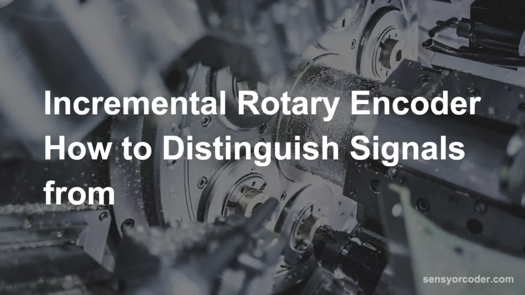 Incremental Rotary Encoder How to Distinguish Signals from